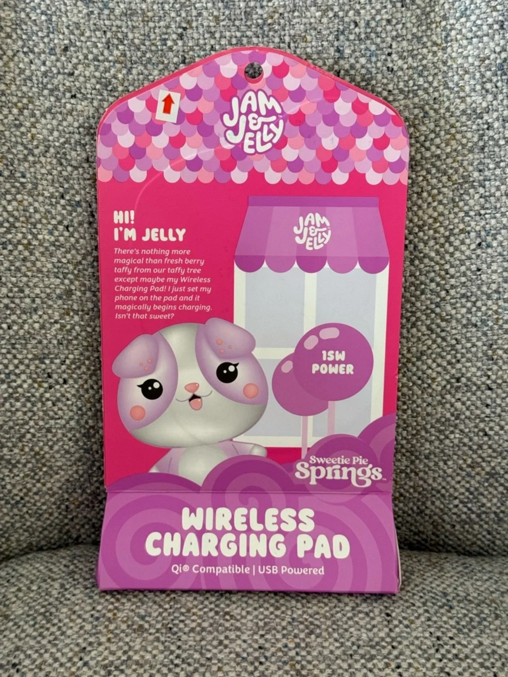 Jam & Jelly 15W Wireless Charging Pad Qi Compatible Kitty Design NIB